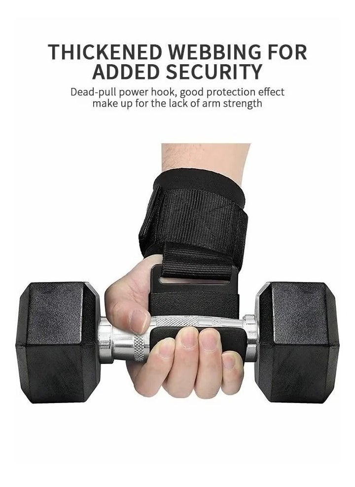 Weightlifting Gloves with Wrist Support & Hooks Protective Gear for Deadlifts & Daily Gym Workouts