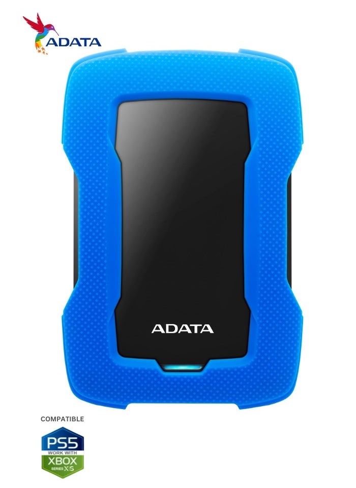 HD330 1TB External HDD | Anti-Shock Hard Drive | Compitable with PS5 and XBOX | Blue