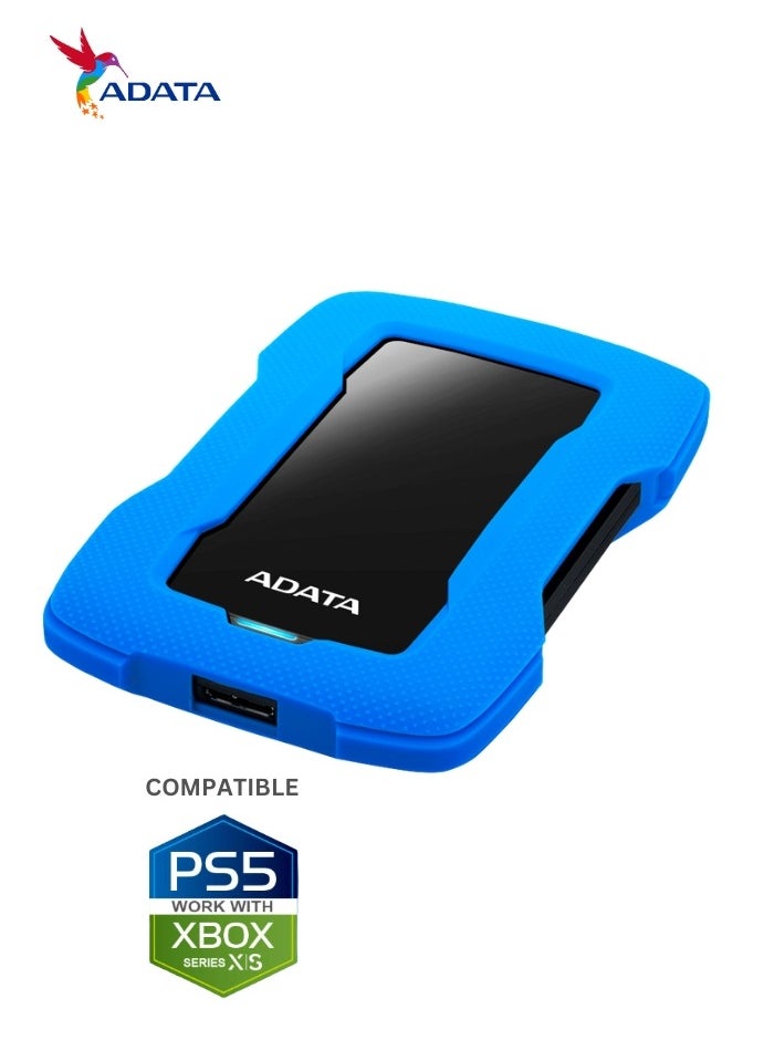 HD330 1TB External HDD | Anti-Shock Hard Drive | Compitable with PS5 and XBOX | Blue