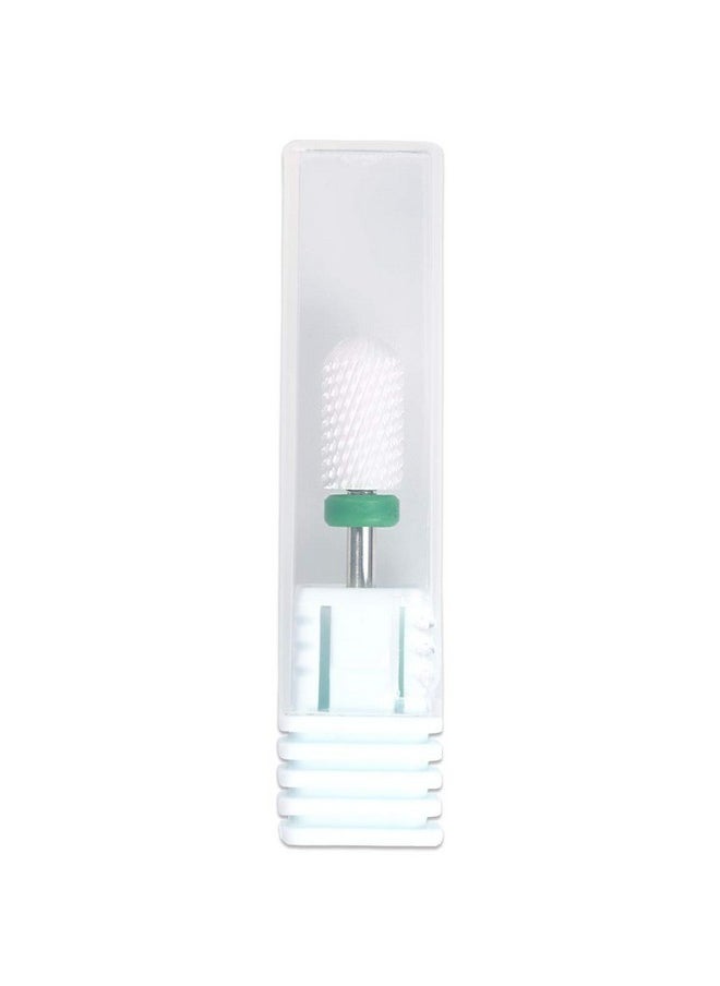 Professional Usa Ceramic White Round Top Large Barrel Bit Nail Drill (Grit: Coarse) 3/32