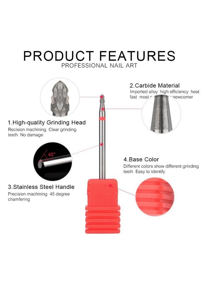 Mini Bullet Alloy Nail Drill Bit Cuticle Clean Gel Remove Nail File Bit For Nail Salon Manicure Tool