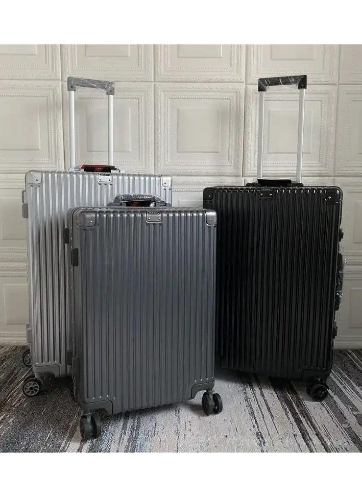 Luggage Set of Check-in and hand carry Baggage aluminum shape 3 Pieces (10kg/20kg/30kg).