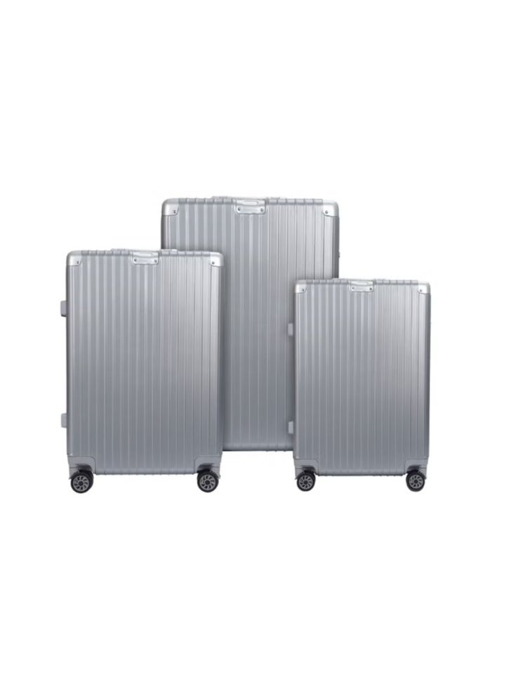 Luggage Set of Check-in and hand carry Baggage aluminum shape 3 Pieces (10kg/20kg/30kg).