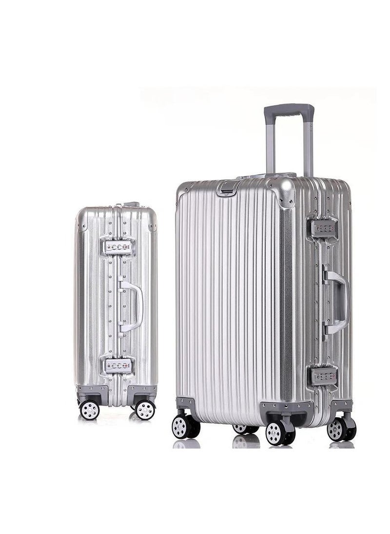 Luggage Set of Check-in and hand carry Baggage aluminum shape 2 Pieces (10kg/20kg).