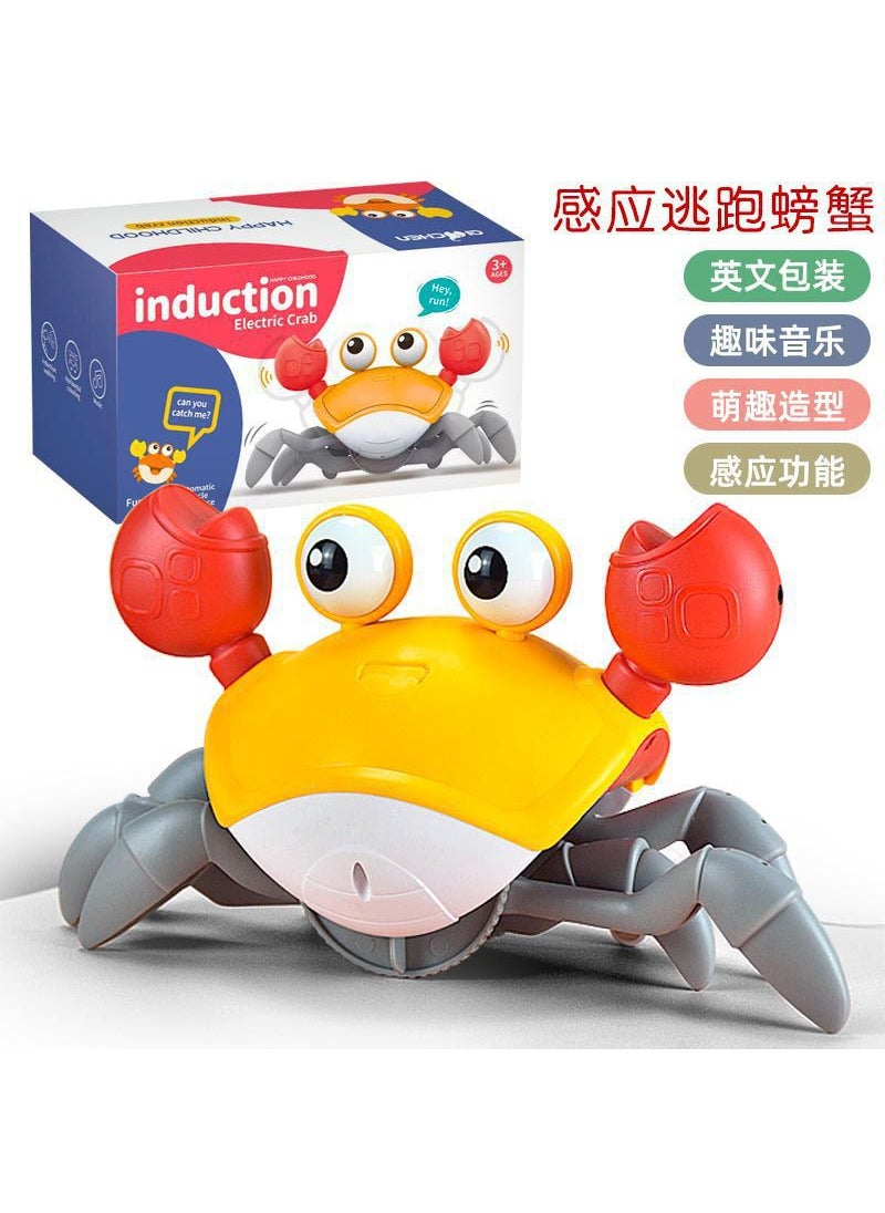 Inductive Crawling Crab Toy for Kids 1-3Upgraded [electric induction] crab-orange [battery model] can turn off the music separately (chinese color box) Upgraded [electric induction] crab-orange [battery model] can turn off the music separately (chinese color box)