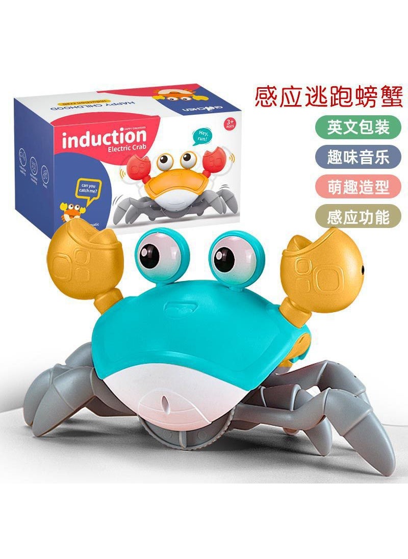 Inductive Crawling Crab Toy for Kids 1-3Upgraded [electric induction] crab-green [battery model] can turn off the music separately (chinese color box) Upgraded [electric induction] crab-green [battery model] can turn off the music separately (chinese color box)