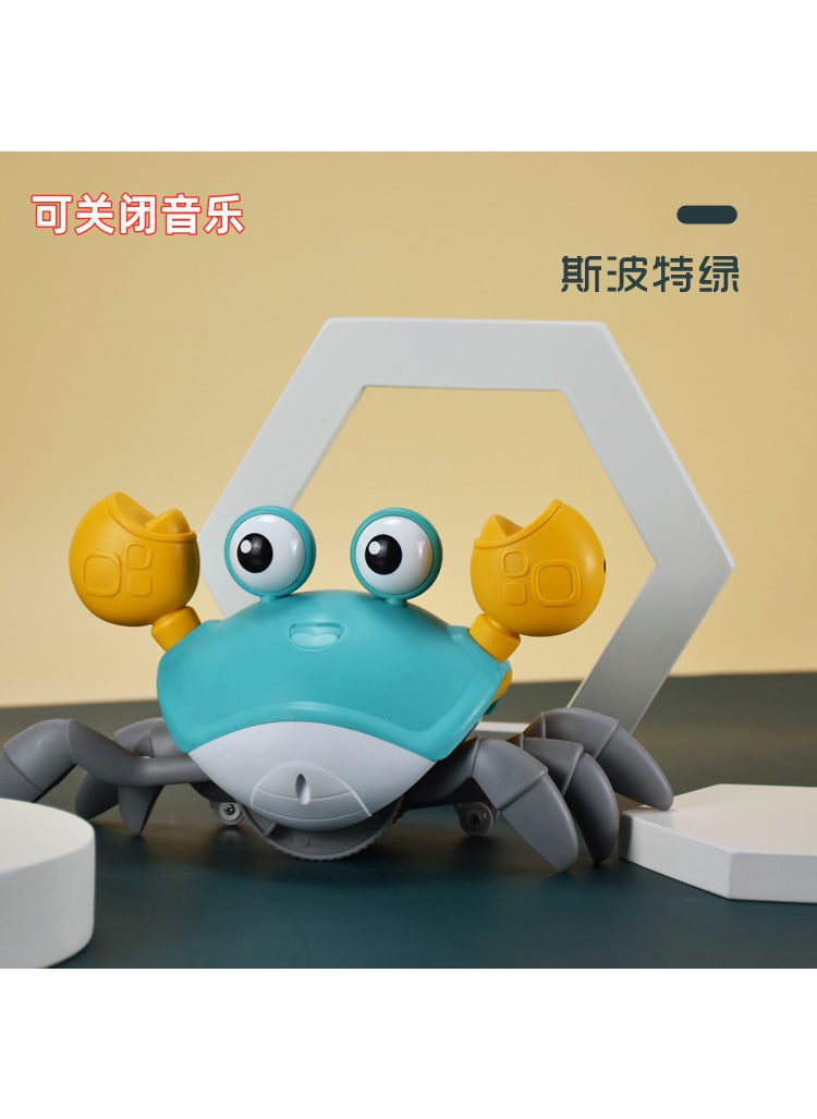 Inductive Crawling Crab Toy for Kids 1-3Upgraded [electric induction] crab-green [battery model] can turn off the music separately (english color box) Upgraded [electric induction] crab-green [battery model] can turn off the music separately (english color box)