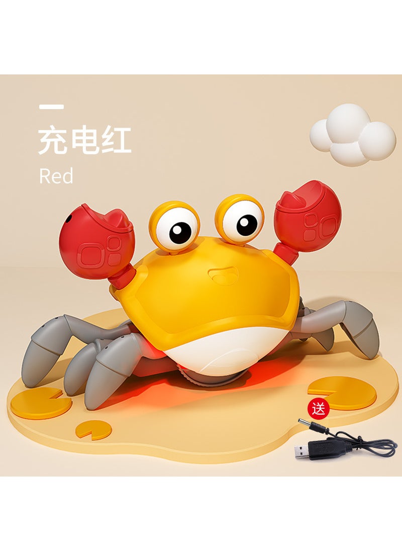 Inductive Crawling Crab Toy for Kids 1-3Electric induction crab-orange [rechargeable version] (chinese color box) Electric induction crab-orange [rechargeable version] (chinese color box)