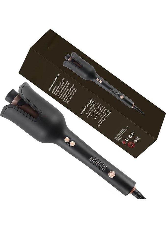 RE-2082 Auto Hair Curler Automatic Curling Iron Wand Professional Curling Wand Rotating Fast Heating for Women Mid Length to Longer Hair - Black.