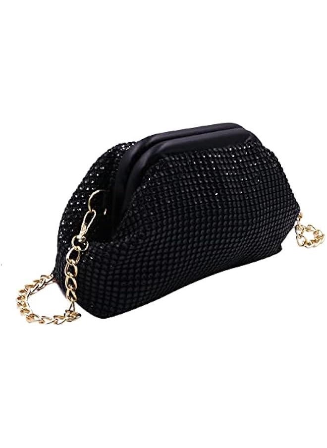 Women Rhinestones Purse Sparkly Diamond Crystal Bucket Bag Wedding Prom Party Club Shoulder Purses