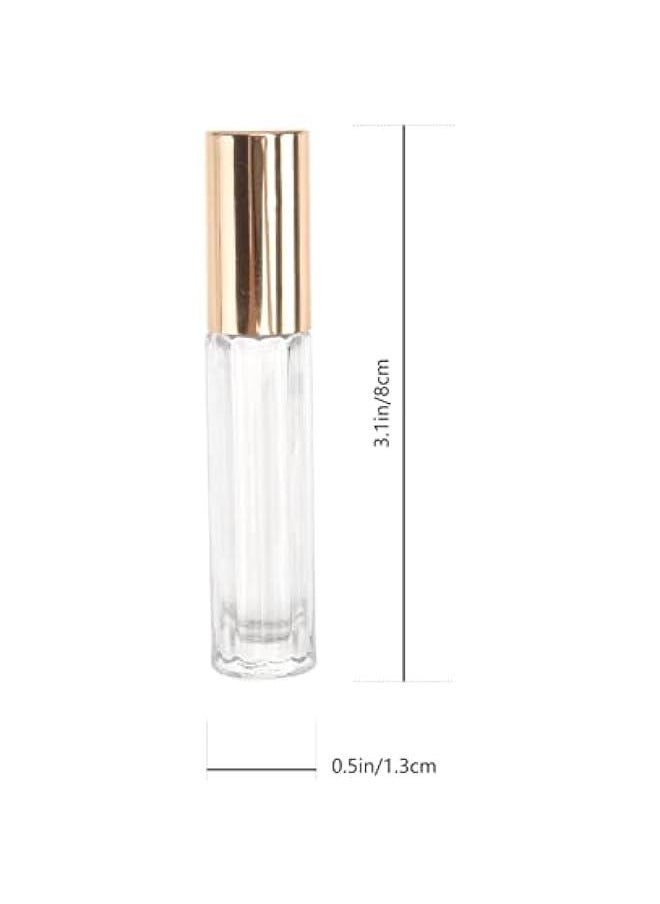 5pcs 3ml Roll on Bottles Clear Glass Empty Bottles with Roller Ball for Essential Oils Perfume