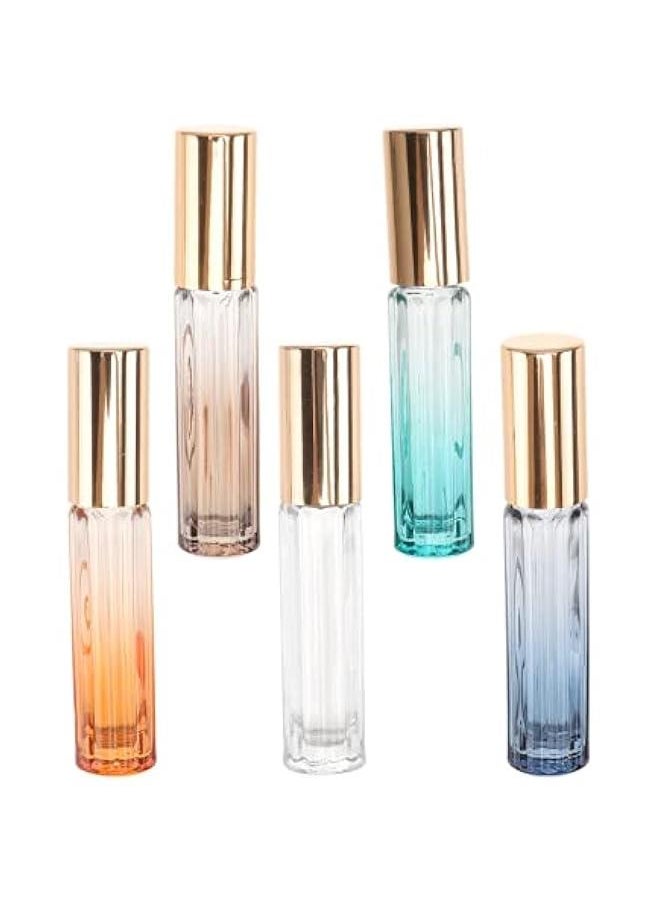 5pcs 3ml Roll on Bottles Clear Glass Empty Bottles with Roller Ball for Essential Oils Perfume