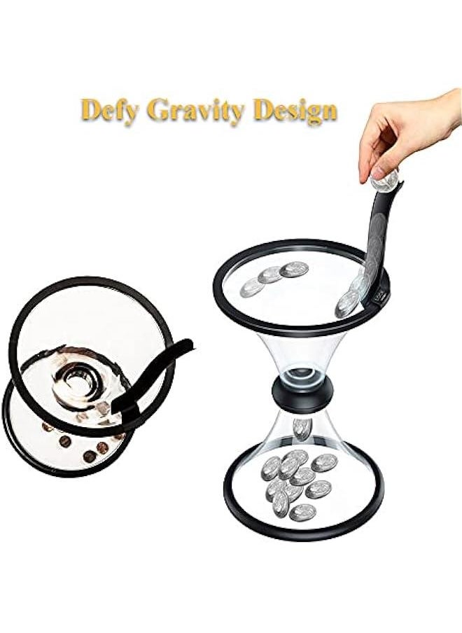 Vortex Money Bank, Creative Defy Gravity gy Bank Funnel Shape Coin Bank Spiral Twirl Circling Saving Pot