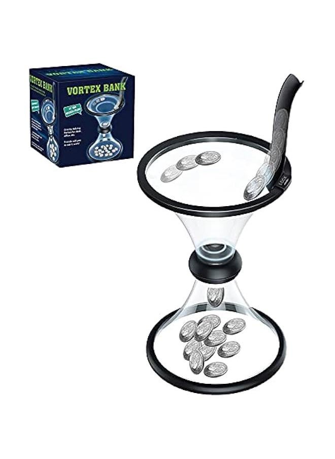 Vortex Money Bank, Creative Defy Gravity gy Bank Funnel Shape Coin Bank Spiral Twirl Circling Saving Pot