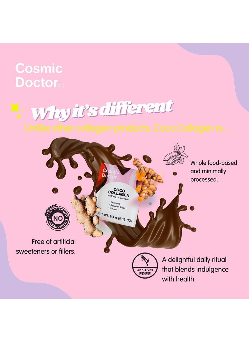 Collagen Supplement, Spicy Chocolate Flavour, 5,000mg Collagen, Turmeric, Peruvian Maca, Ginger 282g