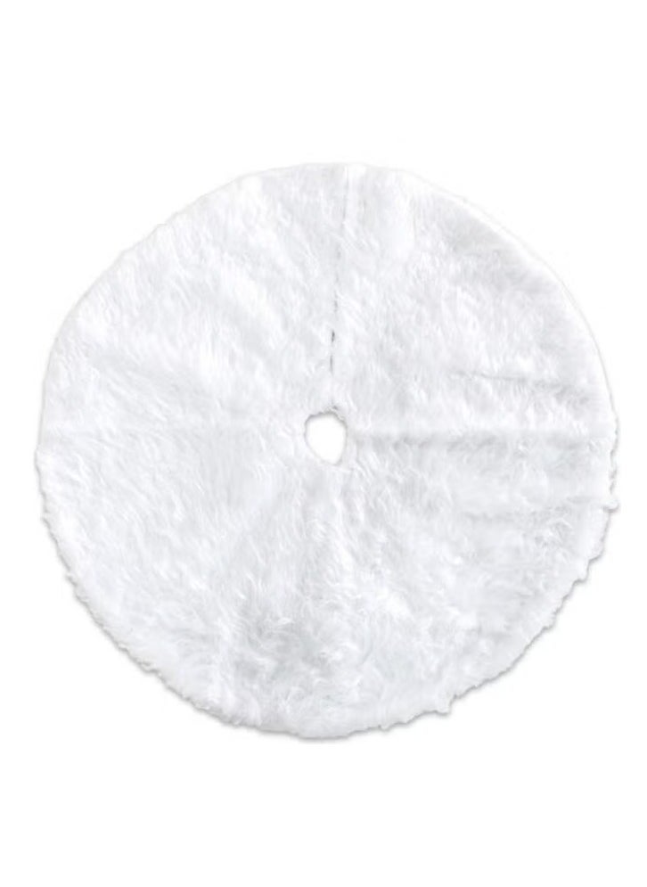 Pure White Plush Christmas Tree Skirt Christmas Ornaments