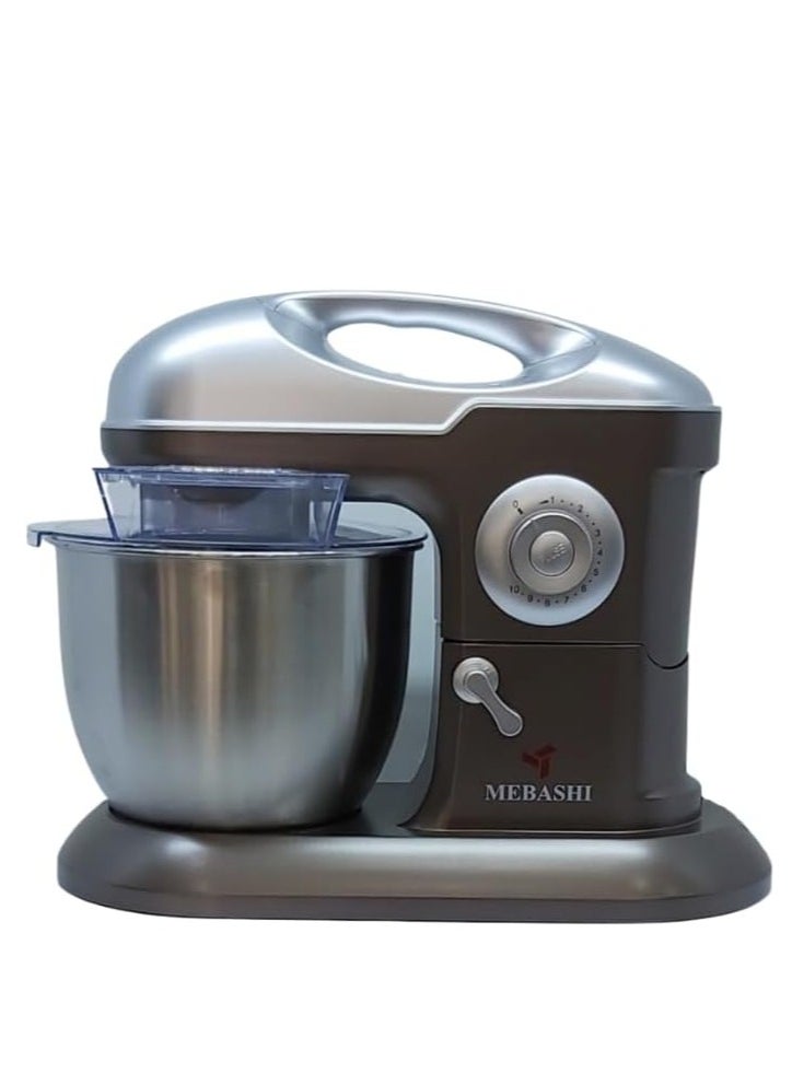 MEBASHI Stand Bowl Mixer, 7L Capacity, 10 Speeds, Stainless Steel Bowl, Black (ME-SBM1107) (Black)