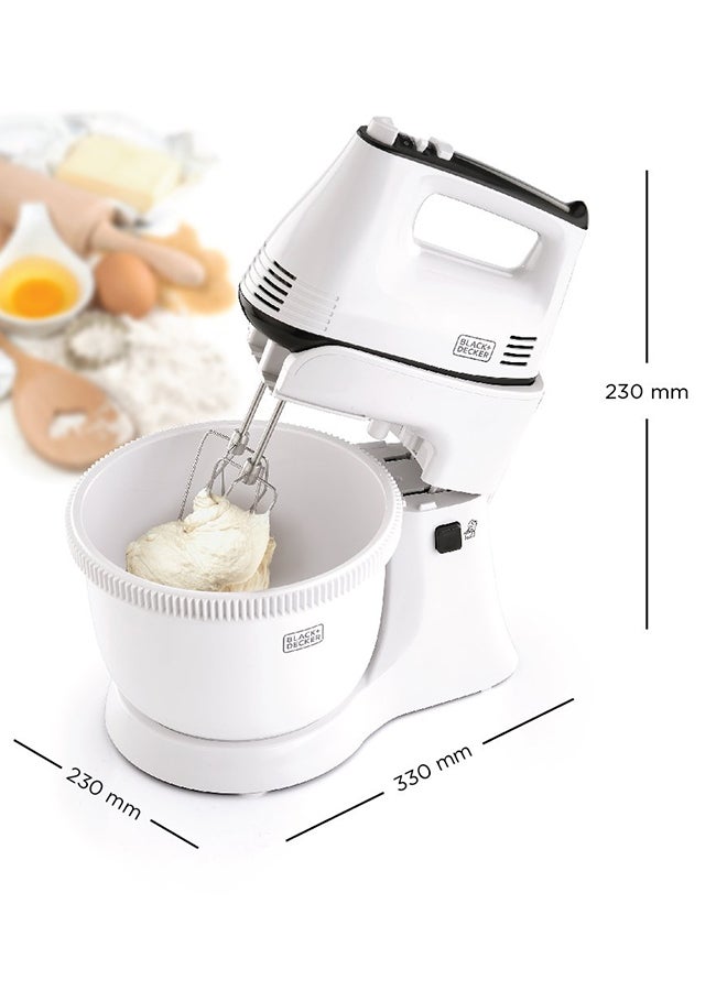 Renewed - Multifunctional Stand Mixer And Bowl With 5 Speed Turbo Function (Damaged Box) 300 W M700-B5 White/Grey