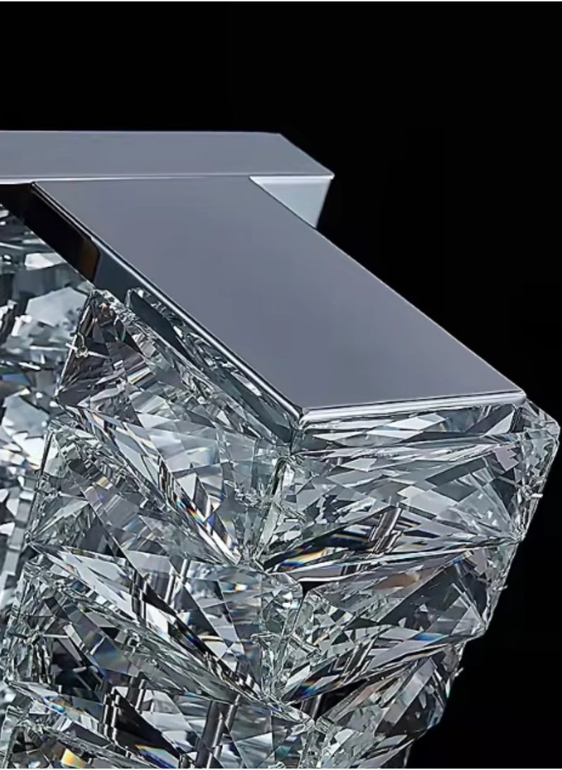 LED Crystal Wall Light Silver 26X12cm