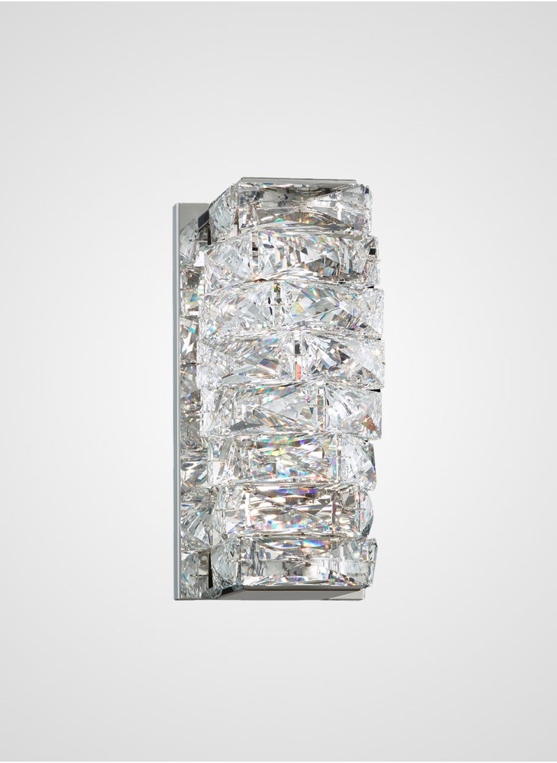 LED Crystal Wall Light Silver 26X12cm