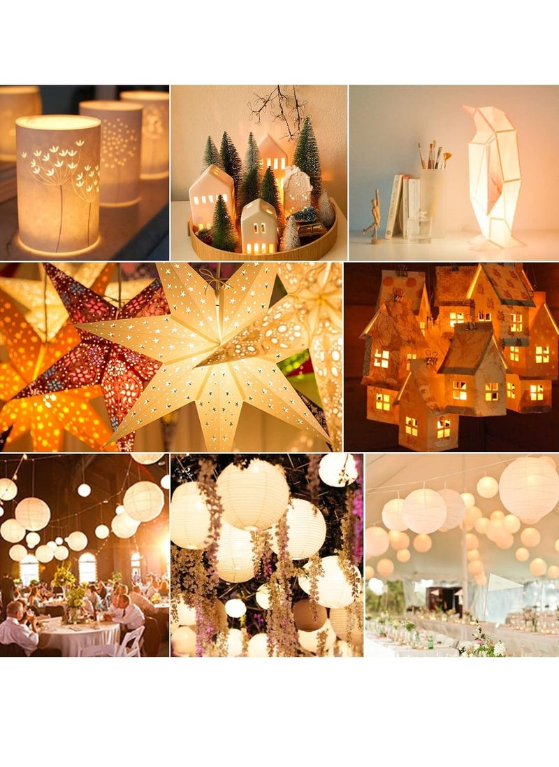 LED Balloon Lights 12 x LED Lantern Lights Lanterns LED Balloon, LED Paper Lamp Balloon Lights Decoration Fairy Lights for Wedding, Halloween, Party Lights Decoration  (Warm White)