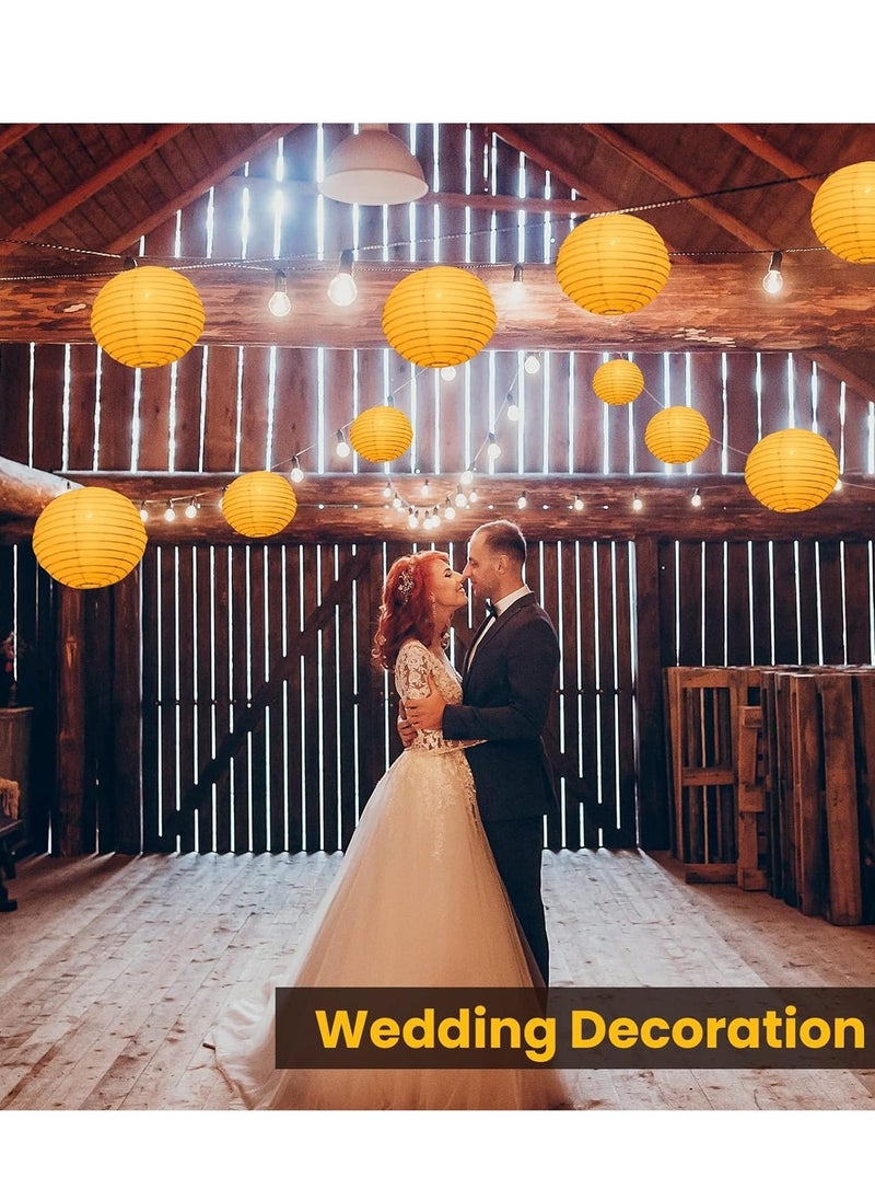 LED Balloon Lights 12 x LED Lantern Lights Lanterns LED Balloon, LED Paper Lamp Balloon Lights Decoration Fairy Lights for Wedding, Halloween, Party Lights Decoration  (Warm White)