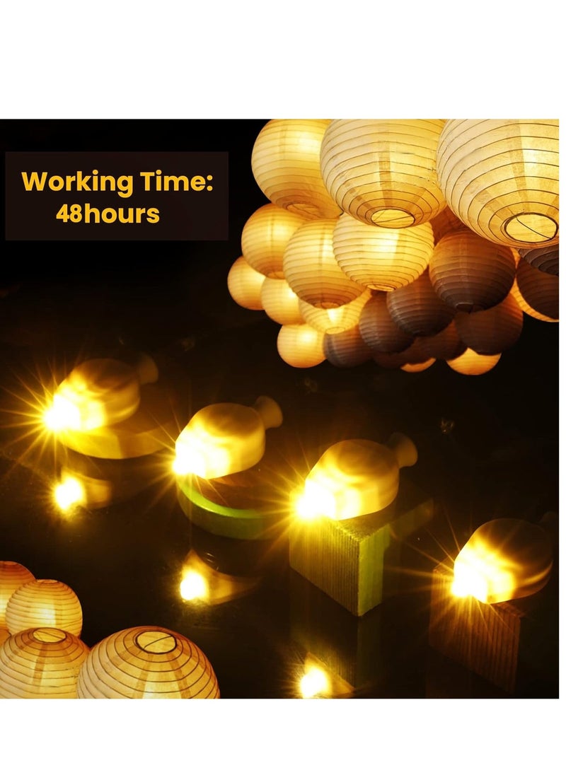 LED Balloon Lights 12 x LED Lantern Lights Lanterns LED Balloon, LED Paper Lamp Balloon Lights Decoration Fairy Lights for Wedding, Halloween, Party Lights Decoration  (Warm White)
