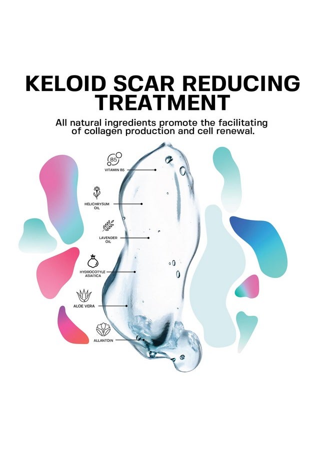 Keloid Bump Removal Gel | Natural Piercing Bump Treatment & Keloid Scar Gel | Keloid Scar Removal For All Scars, Keloids & Piercing Bumps | Soothing Piercing Aftercare Gel | 2 Oz