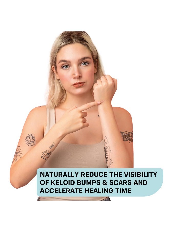 Keloid Bump Removal Gel | Natural Piercing Bump Treatment & Keloid Scar Gel | Keloid Scar Removal For All Scars, Keloids & Piercing Bumps | Soothing Piercing Aftercare Gel | 2 Oz