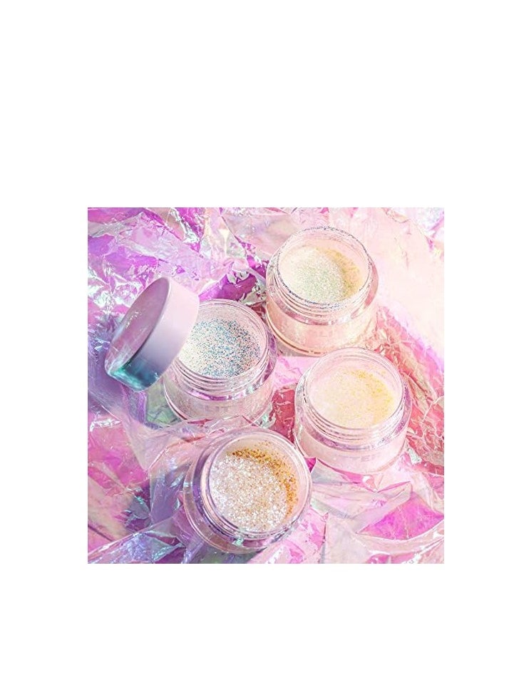 BestLand Holographic Body Glitter Gel - Cosmetic-Grade, Christmas Glitter Makeup for Face, Body, and Hair, Safe and Easy to Use, Perfect for Festivals Parties, Vegan & Cruelty Free (02 Stardust Pink)