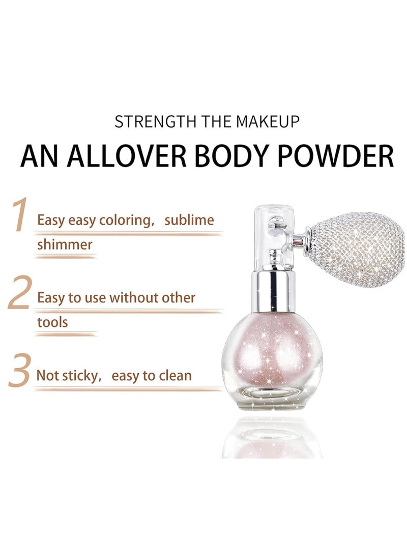 Pink Hair Glitter, Spray Glitter for Hair and Body, Body Shimmer Spray, Not Sticky Sparkle Body Highlighter, Fabric Glitter Spray for Clothing, Body Glitter Spray for Women Kids, Festival Accessories