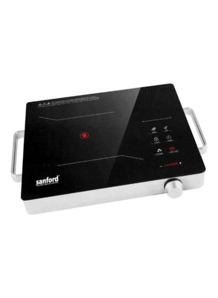 Sanford SF5195IC Infrared Cooker With BBQ Grill: Stainless Steel Body, High-Temperature Resistant Glass