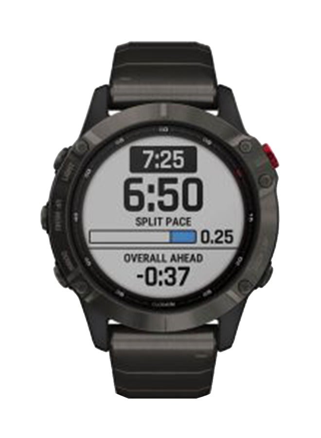 Fenix 6 - Pro Solar Edition Titanium Carbon Grey DLC With Titanium DLC Band Carbon Grey