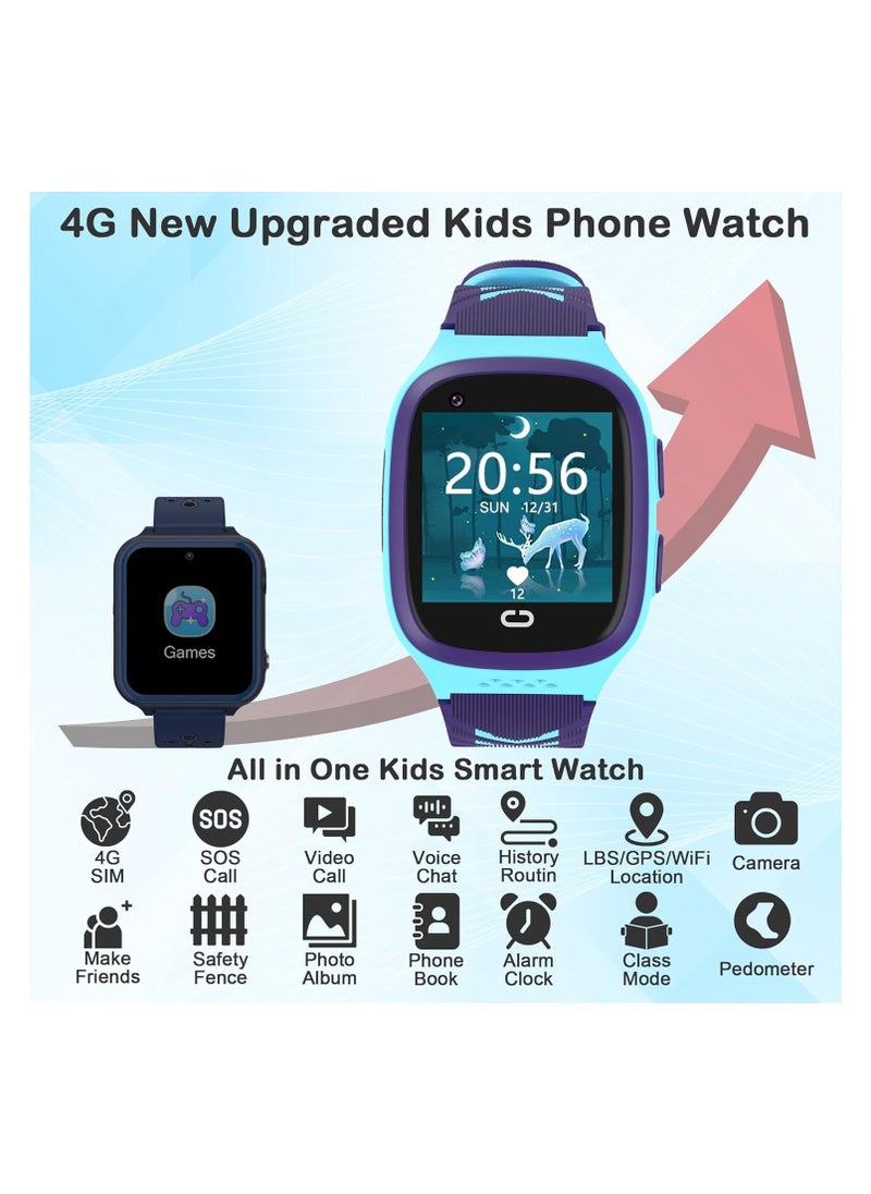 Kids Smart Watch for Boys Girls,Child Smartwatches with 16 Games Music Player Camera Alarm Clock Calculator 12/24 hr Touch Screen for Kids Age 4-12 Birthday Educational Learning Toys(Pink), USB, GPS