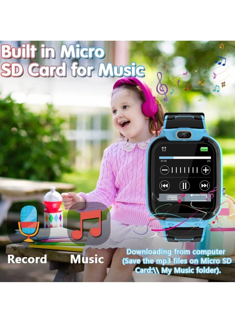 Kids Smart Watch for Boys Girls Age 3-12 Electronic Watches Toys with 16 Learning Game Camera Music Player Video Video Recording Alarm Clock Stopwatch HD Touchscreen 12/24 hr Children Birthday Gifts