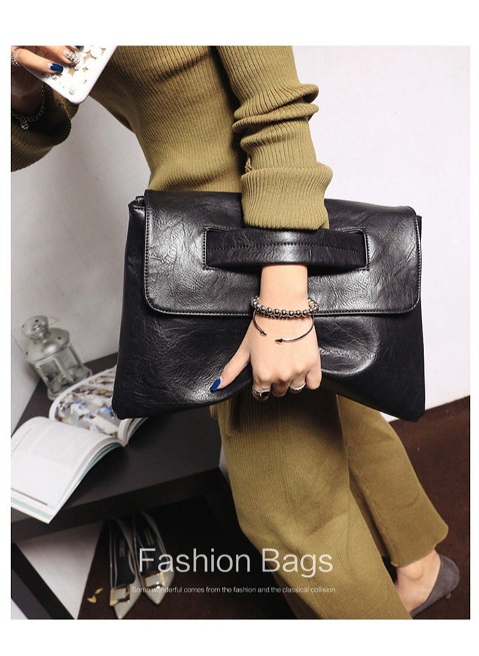 Large Capacity Simple Crossbody Shoulder Clutch Bag, Minimalist Envelope Handbag for Men and Women