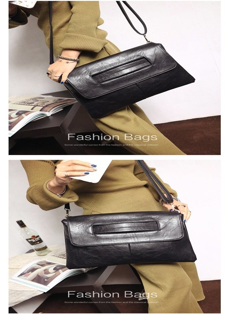 Large Capacity Simple Crossbody Shoulder Clutch Bag, Minimalist Envelope Handbag for Men and Women