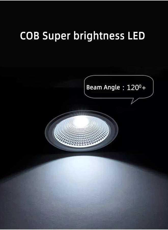 Mini LED Surface Mounted Spotlights,5W 3000K 4000K 6000K Ceiling COB Downlight,Spot Lamp Diameter 70 x 45mm,Aluminium Round Surfaced Lighting Fixtures For Hallway Corridor Gallery Kitchen Bathroom