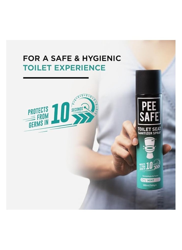 PEE SAFE Toilet Seat Sanitizer Mint Spray, 300 ml