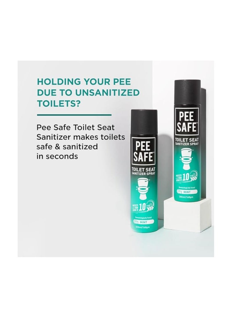 PEE SAFE Toilet Seat Sanitizer Mint Spray, 300 ml