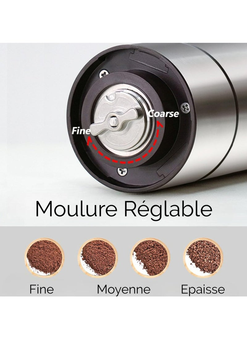 Electric Coffee Grinder Portable Espresso Machine with Brush Grinding Core Beans Mill for Home