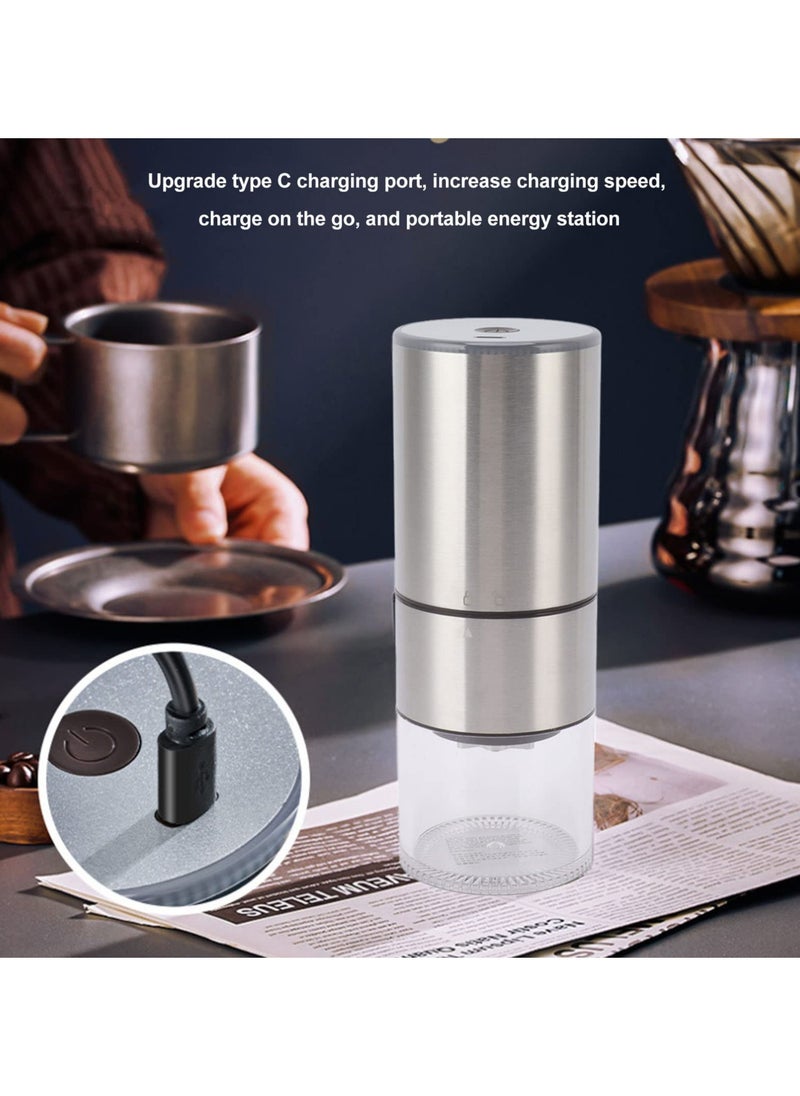 Electric Coffee Grinder Portable Espresso Machine with Brush Grinding Core Beans Mill for Home