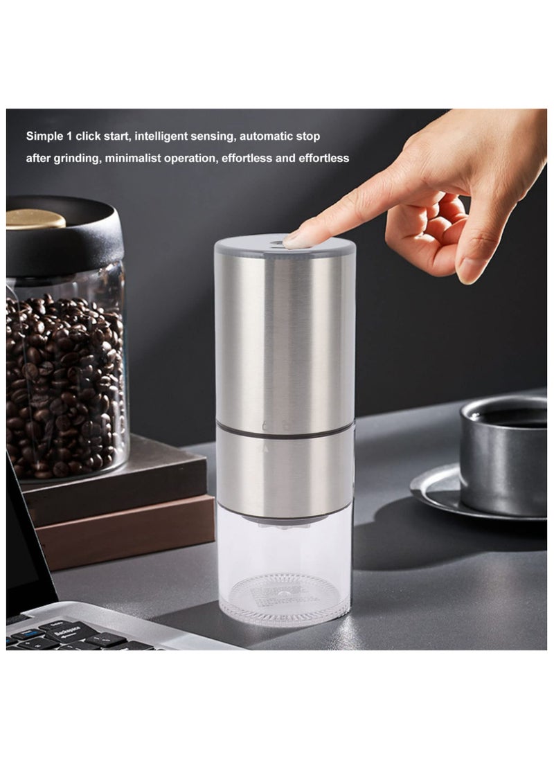 Electric Coffee Grinder Portable Espresso Machine with Brush Grinding Core Beans Mill for Home