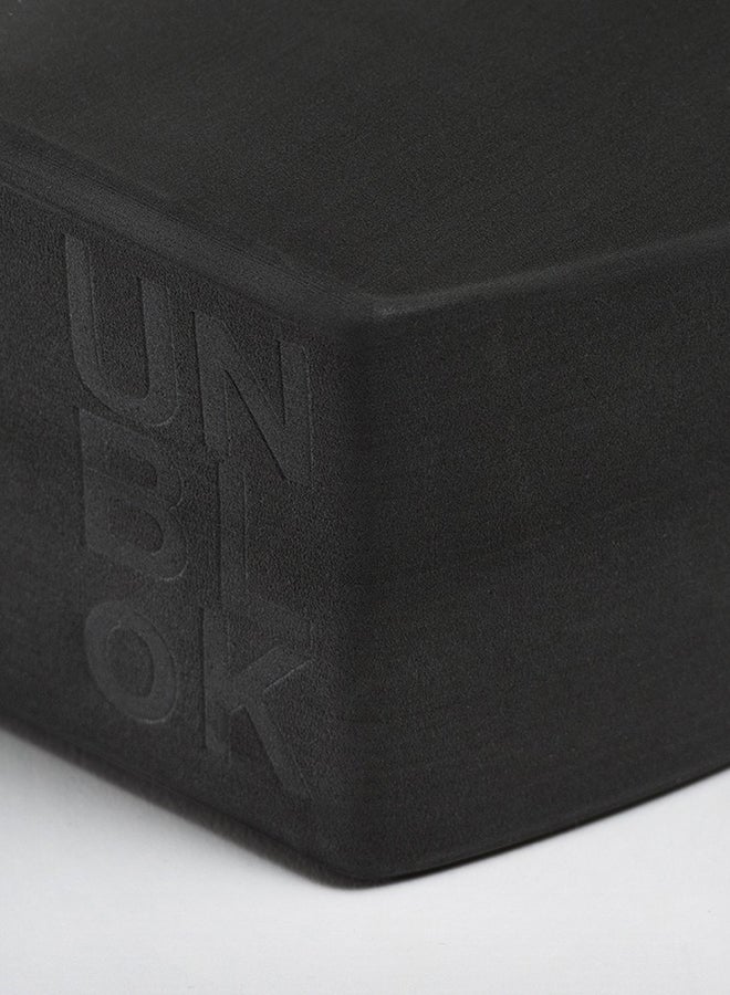 Unblok Recycled Foam Yoga Block Black 9 x 6inch