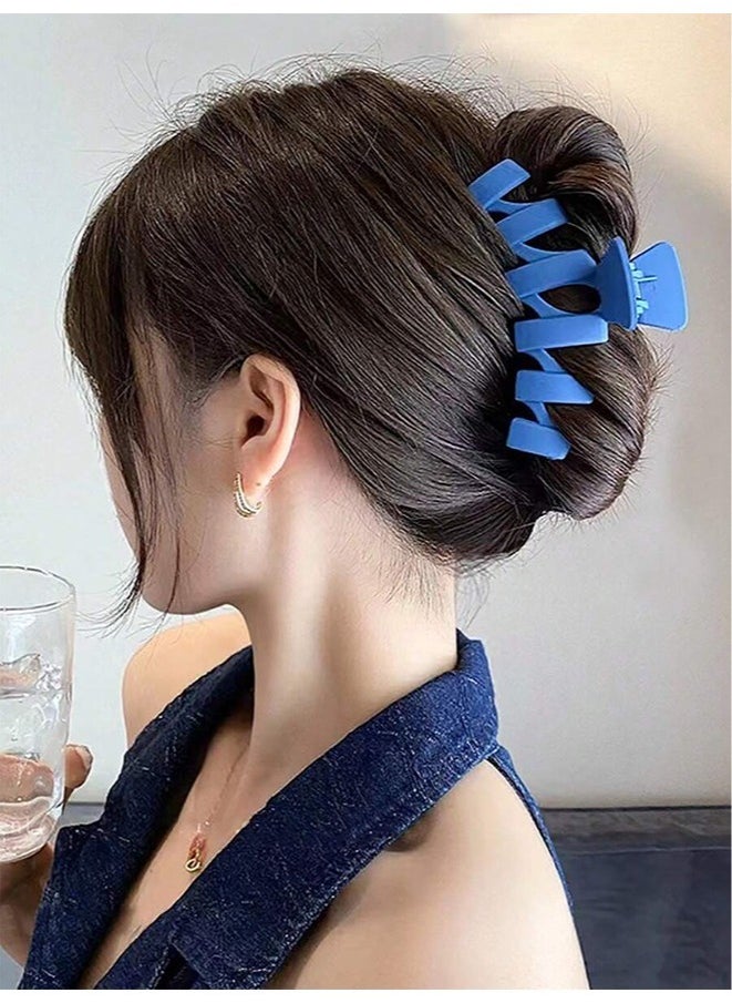 8PCS Hair Clips for Women, Flower Claw Clips for Thick Hair, Non-Slip Hair Accessories with Multi-Styles, Neutral Colors Hair Claw Clips and Variety Pack, Ideal for Girls,Women