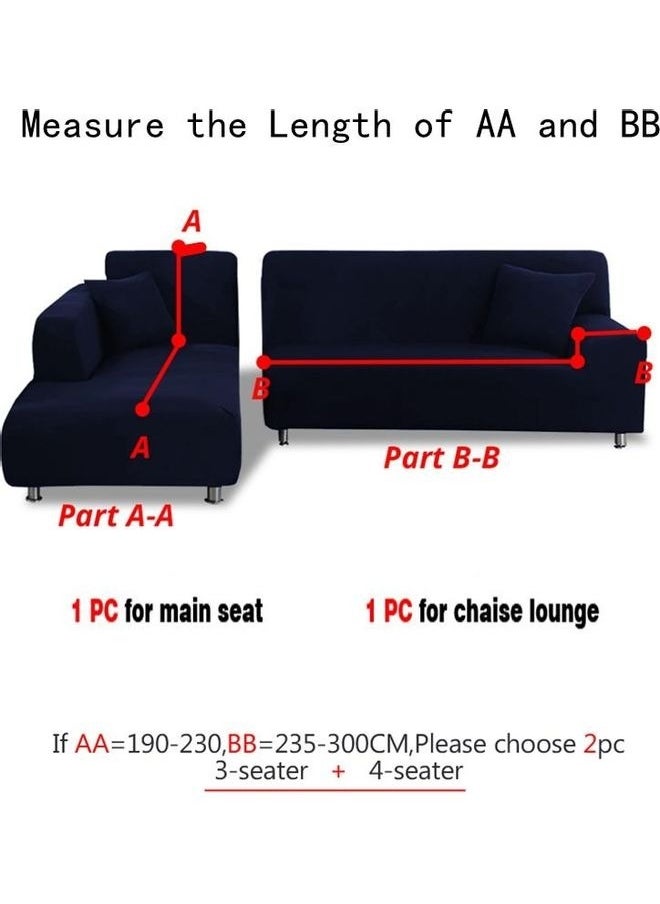 L-Shape Sofa Slipcover Thickened knitted Jacquard Elastic Couch Sofa Cover Non Slip and Water Repellent for Living Room Bedroom Home and Office Sofa Cover