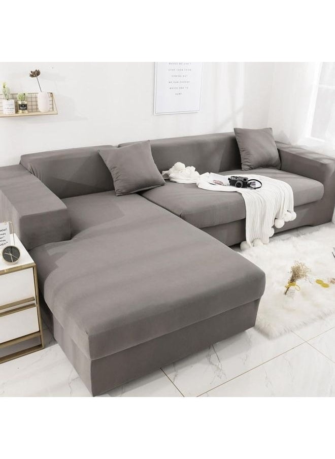 L-Shape Sofa Slipcover Thickened knitted Jacquard Elastic Couch Sofa Cover Non Slip and Water Repellent for Living Room Bedroom Home and Office Sofa Cover