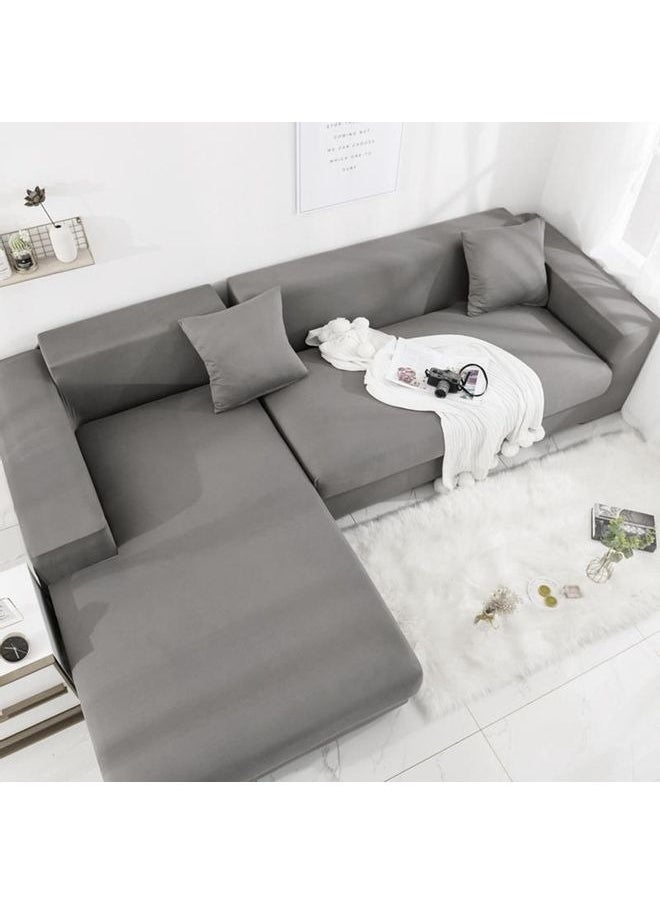 L-Shape Sofa Slipcover Thickened knitted Jacquard Elastic Couch Sofa Cover Non Slip and Water Repellent for Living Room Bedroom Home and Office Sofa Cover