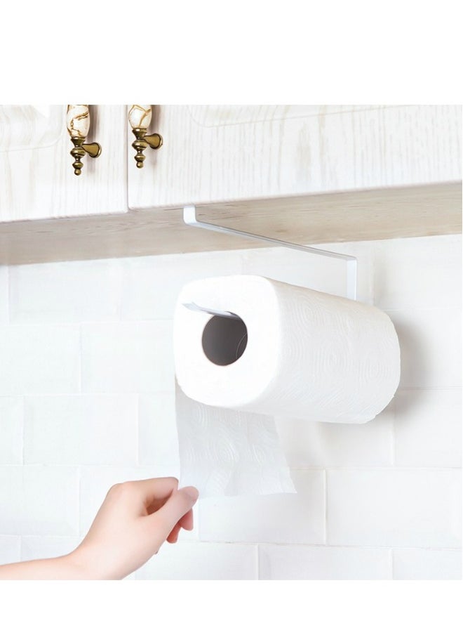 Paper Roll Holder, Under Cabinet Wall Mount for Kitchen Paper Towel, Paper Towel Roll Rack for Bathroom Towel