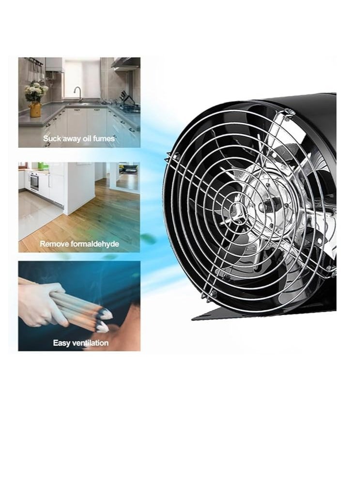 Exhaust Fan Low Noise Inline Duct Booster Exhaust Fan with Base 10 Inch Exhaust Fan Extractor Ventilator  (10inch with Base)